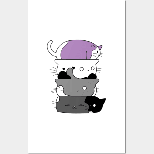 Cute Cat Stack Posters and Art